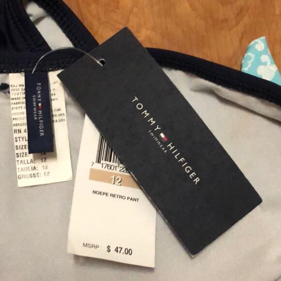 Tommy Hilfiger Navy Floral Bikini Bottoms Size 12 - Picture 4 of 4